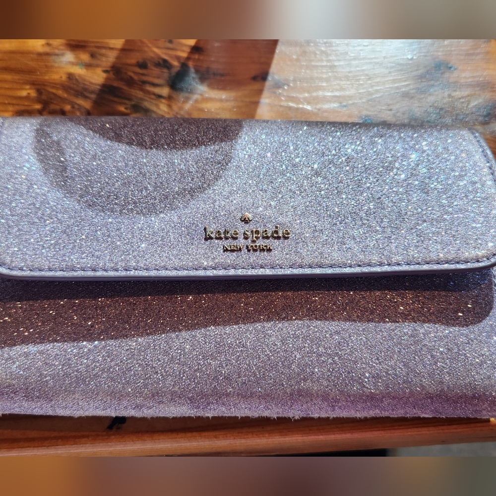 Kate Spade Purple Glitter Wristlet